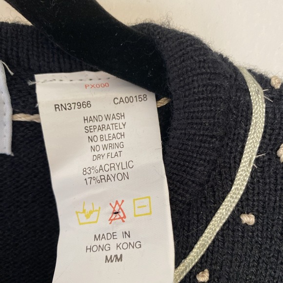 Vintage Jantzen Cottagecore Hand-Embroidered Button Sweater Women's M Timeless - Picture 4 of 16